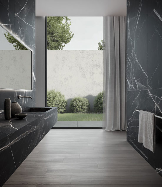 Royal Stoneworks 48X48 Regal Black Vein Honed | Gramercy Kitchen and Bath