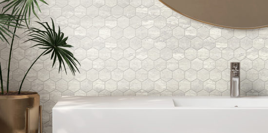 Saturnia 3x3 Hex Roman Matte | Gramercy Kitchen and Bath