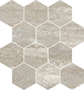 Saturnia 3x3 Hex Silver Matte | Gramercy Kitchen and Bath