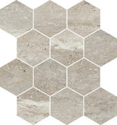 Saturnia 3x3 Hex Silver Matte | Gramercy Kitchen and Bath