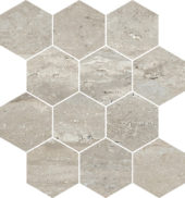 Saturnia 3x3 Hex Silver Matte | Gramercy Kitchen and Bath