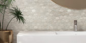 Saturnia 3x3 Hex Silver Matte | Gramercy Kitchen and Bath