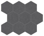 Serena 4" Hex Flint | Gramercy Kitchen and Bath
