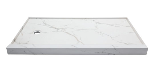 Shower Pan 30x60 Bianco Marble | Gramercy Kitchen and Bath
