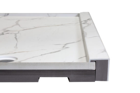 Shower Pan 30x60 Bianco Marble | Gramercy Kitchen and Bath