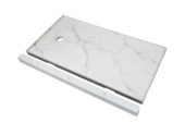 Shower Pan 30x60 Bianco Marble | Gramercy Kitchen and Bath