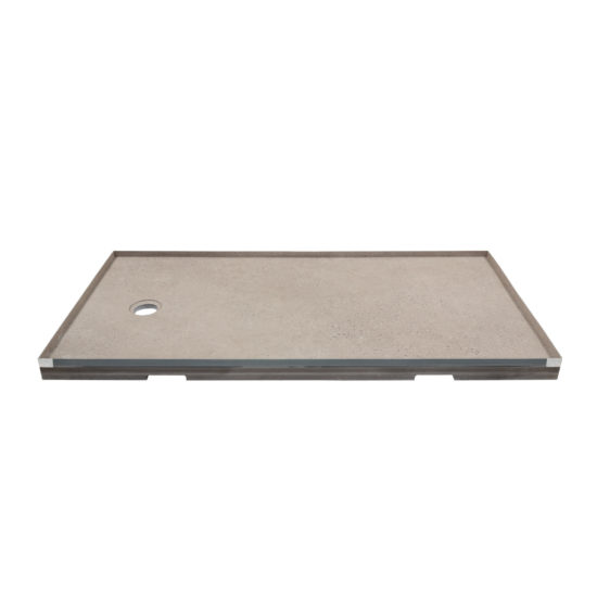 Shower Pan 30x60 Concrete Sand | Gramercy Kitchen and Bath