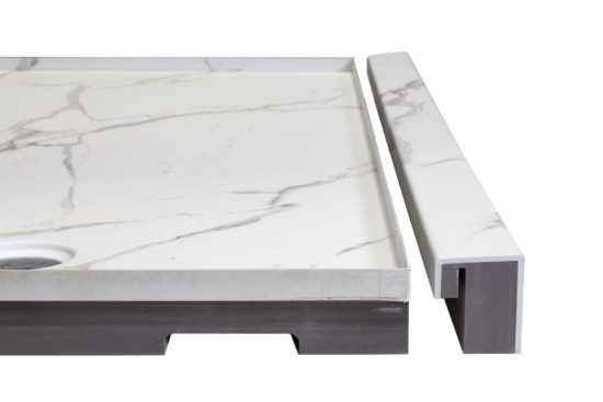 Shower Pan 32x60 Bianco Marble | Gramercy Kitchen and Bath