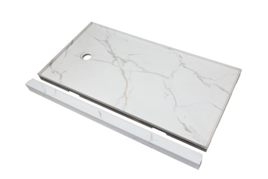 Shower Pan 36x60 Bianco Marble