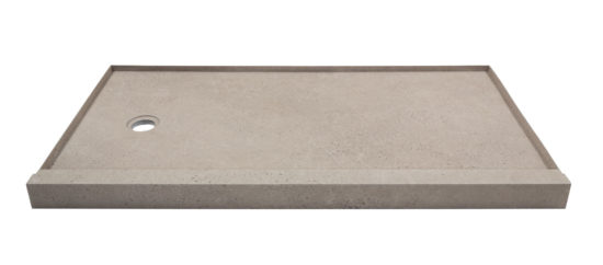 Shower Pan 36x60 Concrete Sand | Gramercy Kitchen and Bath