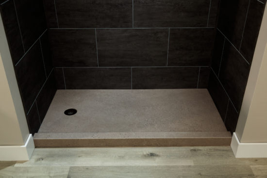 Shower Pan 36x60 Concrete Sand | Gramercy Kitchen and Bath