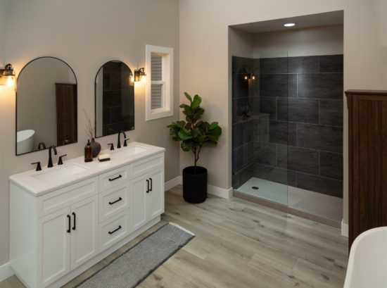 Shower Pan 36x60 Concrete Sand | Gramercy Kitchen and Bath