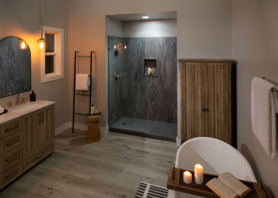 Shower Pan 36x60 Graphite Slate | Gramercy Kitchen and Bath