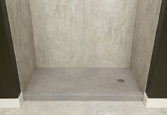 Shower Pan 36x60 Urban Concrete | Gramercy Kitchen and Bath