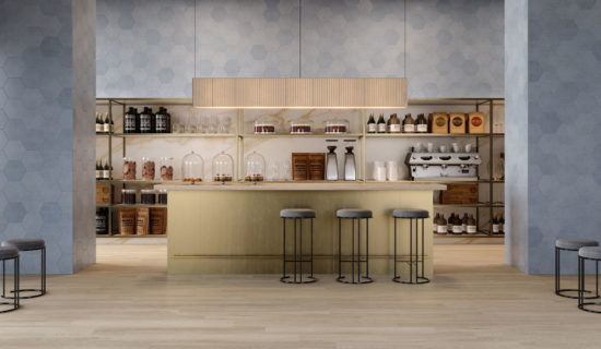 Tapestri 8.5 Denim Blend Hexagon | Gramercy Kitchen and Bath