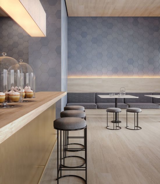Tapestri 8.5 Denim Blend Hexagon | Gramercy Kitchen and Bath