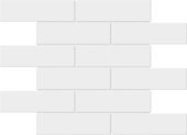 White Brick Pattern Glossy Glazed Ceramic 2"x6" | Gramercy Kitchen and Bath