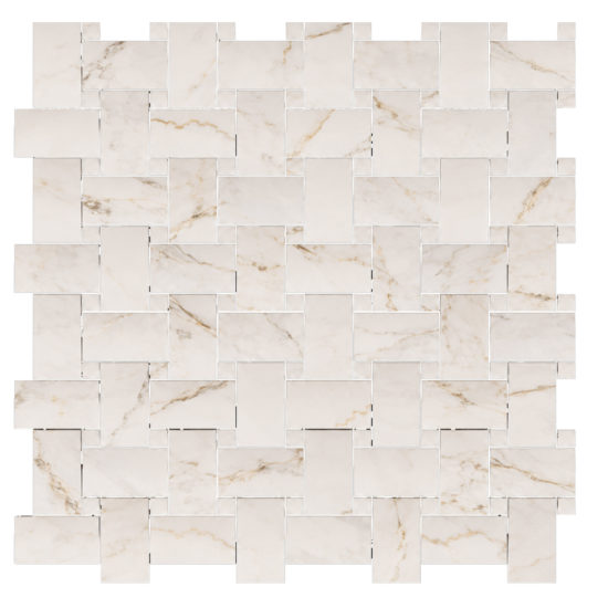 Treasure II Perfect Calacatta 1x2 Basketweave | Gramercy Kitchen and Bath