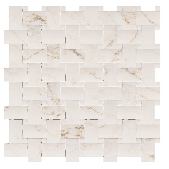 Treasure II Perfect Calacatta 1x2 Basketweave | Gramercy Kitchen and Bath