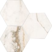 Treasure II Perfect Calacatta 6" Hex Carved | Gramercy Kitchen and Bath